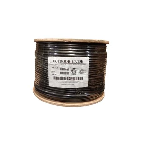 CAT5e UTP Direct Burial Outdoor Cable- 1000ft- Black